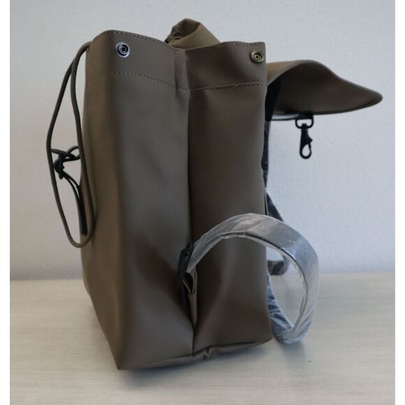 RAINS 13870 Unisex One Size Wood Brown Waterproof Rucksack Bucket Backpack - Picture 9 of 16